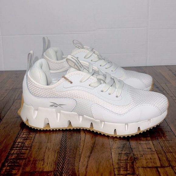 Reebok Ortholite Zig Dynamica Sneakers Athletic Shoes white gray womens 7 NWT - Picture 2 of 16